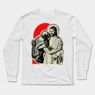 Judas' traitorous kiss in Jesus Christ Long Sleeve T-Shirt